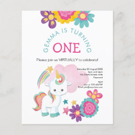 ペーパー | Unicorn仮想1st誕生日招待状