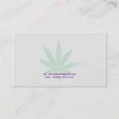 ペールグリーンメディカルリーフビジネスカード 名刺 (裏面)
