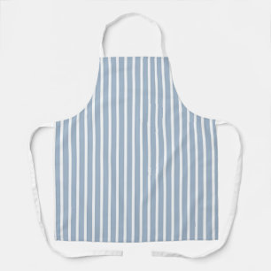 ペールブルー ホワイト ストライプ Chef エプロン