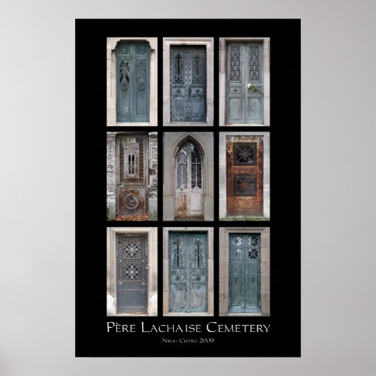 ペールラカイズ墓地クリプトプリント ポスター (正面)