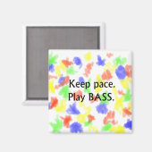 ペー保ス遊・ベース文字デザイン・ブラック マグネット (正面/裏面)