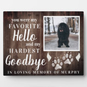 ペ素朴ットパーソナライズされた記念写真 フォトプラーク (正面)