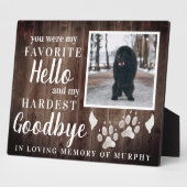 ペ素朴ットパーソナライズされた記念写真 フォトプラーク (側面)