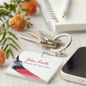 ペ絵画ンターサービス会社ブラシレッド キーホルダー (正面右)