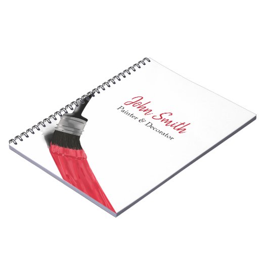 ペ絵画ンターサービス会社ブラシレッド ノートブック (左側)