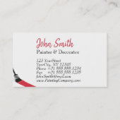 ペ絵画ンターサービス会社ブラシレッド 名刺 (裏面)