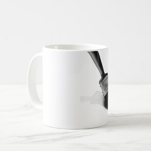 『ペ絵画ンター・サービス会社ブラシ・ブルー』 コーヒーマグカップ (正面左)