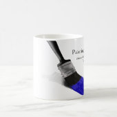 『ペ絵画ンター・サービス会社ブラシ・ブルー』 コーヒーマグカップ (中央)