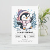 ペ魅力的カラフルンギン誕生日 招待状 (スタンド正面)