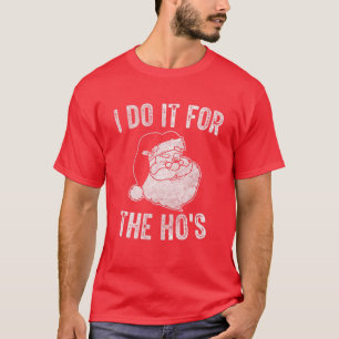ホおもしろいのサンタマンのためにサンタクロースをやる Tシャツ