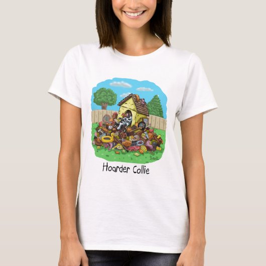 ホアおもしろいーダーコリードッグラバーギフト Tシャツ (正面)