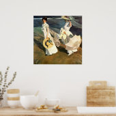 ホアキンソロライバスティダウォークオンザビーチ ポスター (キッチン)