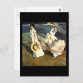 ホアキンソロライバスティダウォークオンザビーチ ポストカード (正面/裏面)