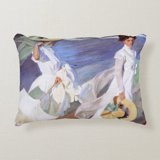 ホアキンソロラレディメンズ歩くビーチ アクセントクッション (正面)