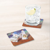 ホアキンソロラレディメンズ歩くビーチ スクエアペーパーコースター (インサイチュ)