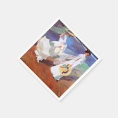 ホアキンソロラレディメンズ歩くビーチ スタンダードカクテルナプキン (角)