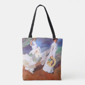 ホアキンソロラレディメンズ歩くビーチ トートバッグ (裏面)