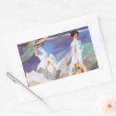 ホアキンソロラレディメンズ歩くビーチ 長方形シール (封筒)