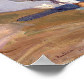 ホアキンソロラ – バレンシアビーチバイモーニングライト ポスター (角)