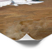 ホアキンソロラ – 女性歩くオンビーチ ポスター (コーナー)