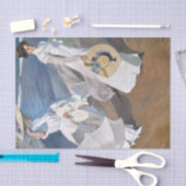 ホアキンソロラ – 女性歩くオンビーチ 薄葉紙 (クラフト)