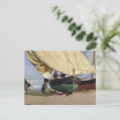 ホアキンソローラ – ペスカドール。バルカスバラダ ポストカード (スタンド正面)