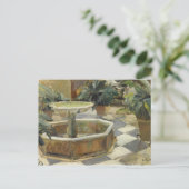 ホアキンソローラ – 中庭の噴水 ポストカード (スタンド正面)