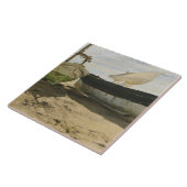 ホアキンソローラ – 魚釣りボートをビーチ タイル (側面)