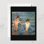 ホアキン・ソロッラ・イ・バスティダ 海の子供たち ポストカード (正面/裏面)
