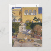 ホアキン・ソロッラ - セビリアのアルカサルにおける正午の太陽 ポストカード (正面/裏面)