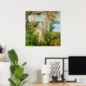 ホアキン・ソロラの海岸にギリシャの女の子 ポスター (ホームオフィス)