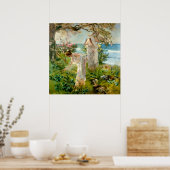 ホアキン・ソロラの海岸にギリシャの女の子 ポスター (キッチン)