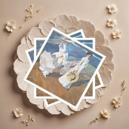 ホアキン・ソロラ海岸を散歩する スタンダードカクテルナプキン