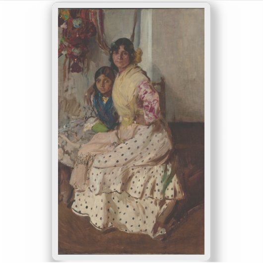 ホアキン・ソロラ・イ・バスティダ・ペピラとその娘 シール (正面)