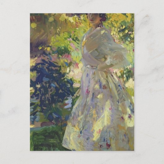 ホアキン・ソロラ – マリアはバレンシアの少女に扮した ポストカード (正面)