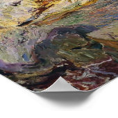 ホアキン・ソロラ – 岩と白いボート，ジャヴェア ポスター (角)