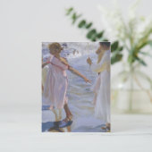 ホアキン・ソロラ – 海岸を散歩 ポストカード (スタンド正面)