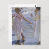 ホアキン・ソロラ – 海岸を散歩 ポストカード (正面/裏面)