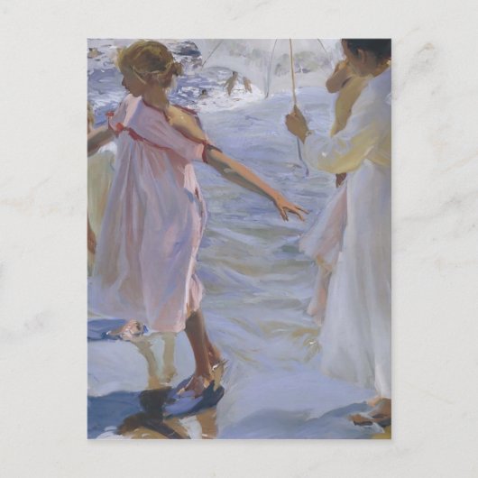 ホアキン・ソロラ – 海岸を散歩 ポストカード (正面)
