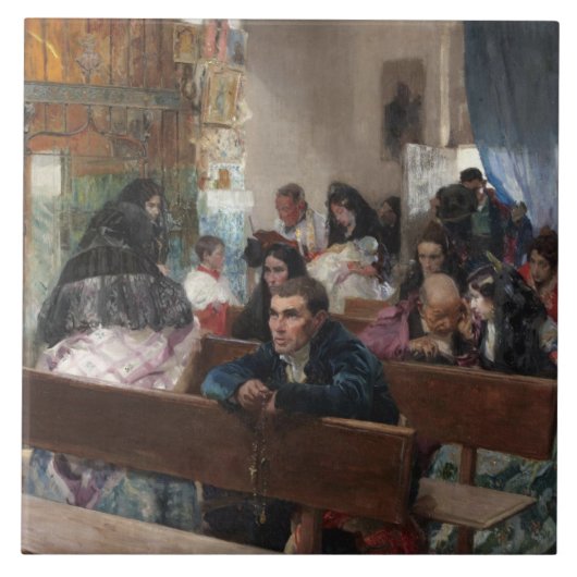 ホアキンSorolla -洗礼 タイル (正面)