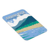 ホアキーナビーチブラジルトラベルアートヴィンテージ マグネット (右側)