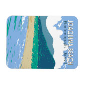 ホアキーナビーチブラジルトラベルアートヴィンテージ マグネット (横)