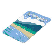 ホアキーナビーチブラジルトラベルアートヴィンテージ マグネット (左側)