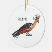 ホアチン鳥の漫画イラストレーション セラミックオーナメント (左)