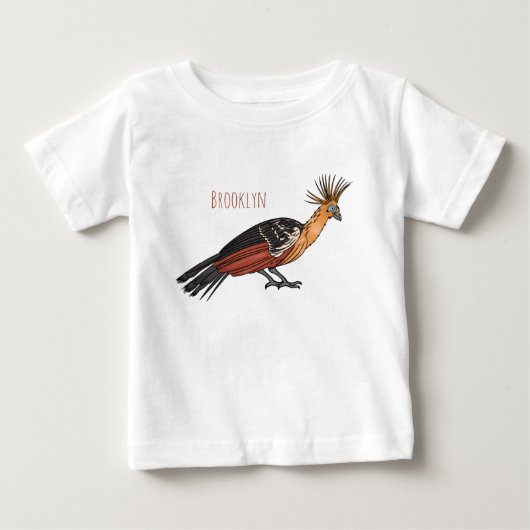 ホアチン鳥の漫画イラストレーション ベビーTシャツ (正面)