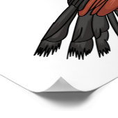 ホアチン鳥の漫画イラストレーション ポスター (角)