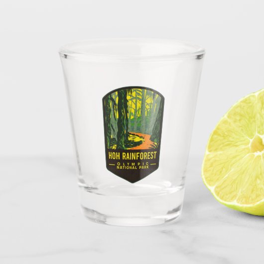 ホアレインフォレストオリンピックナショナルパーク ショットグラス (正面)