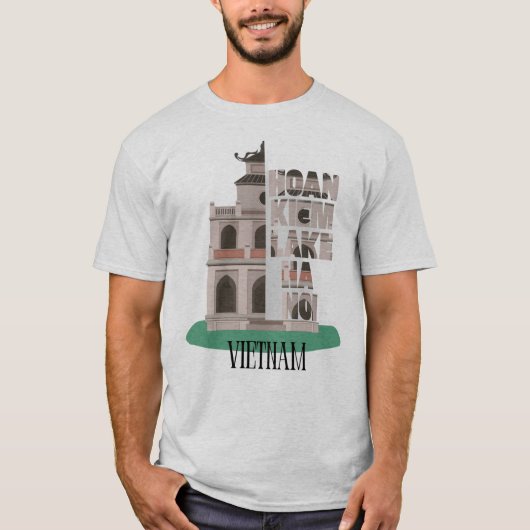 ホアンキエム湖ハノイ - 永遠のランドマーク グラフィック D Tシャツ (正面)