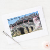 ホイアンの古い日本のカバー橋 – ベトナム 長方形シール (封筒)