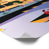 ホイアンベトナムヴィンテージ旅行ポスター ポスター (角)